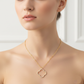 18K Gold Dipped CZ Pave Quatrefoil Pendant Necklace