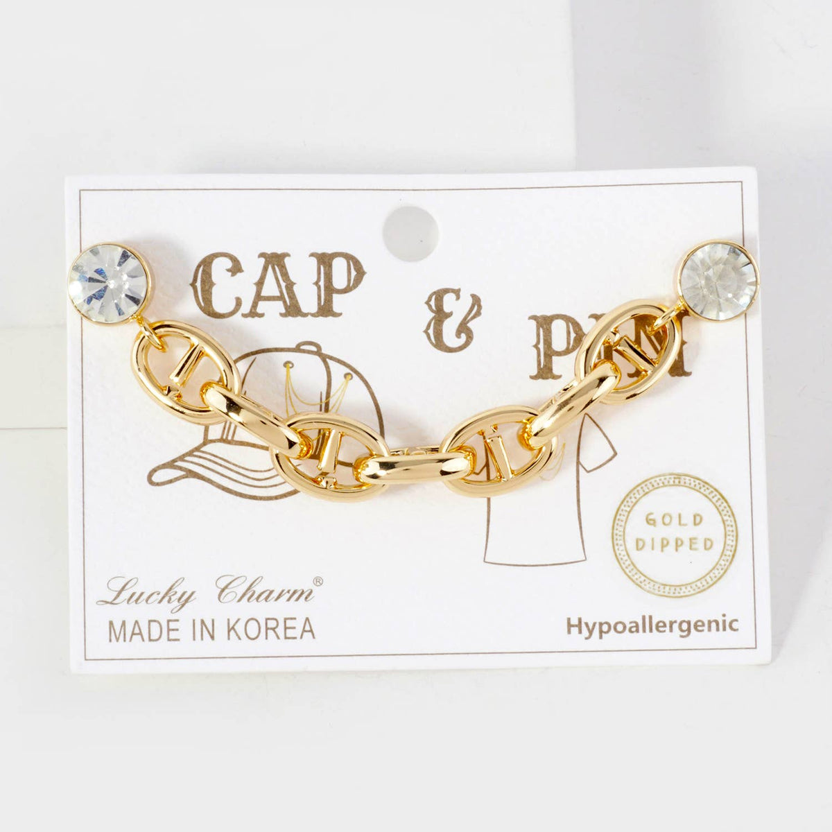 Hypoallergenic Mariner Link Cap & Apparel Pin Chain