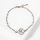 Dainty Gold Dipped Initial Clover Bracelet