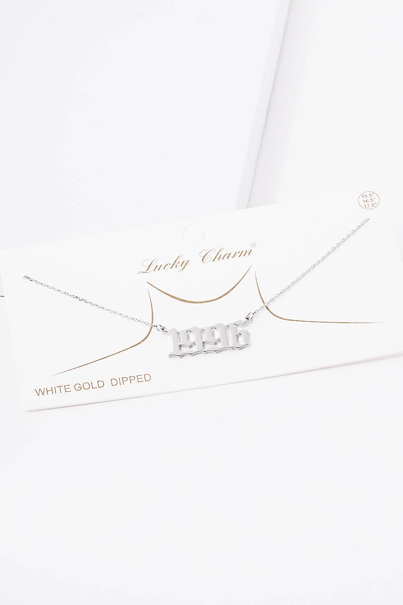 Gold Plated Birth Year Necklace