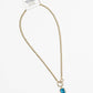 Birthstone Pendant Necklace – Gold-Dipped Ball Chain