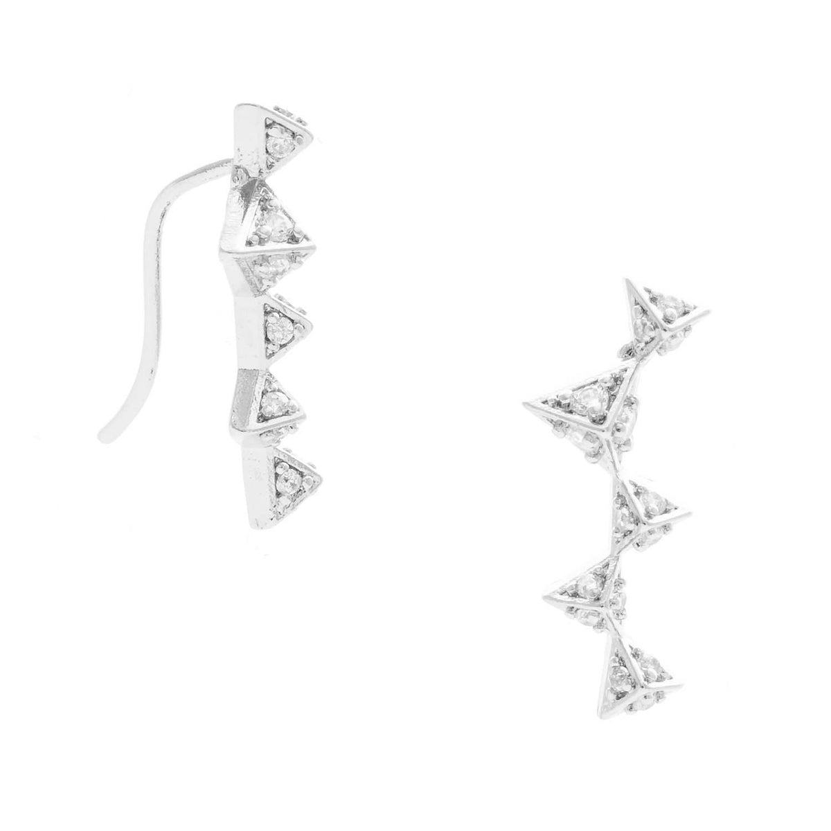 Gold Plated Triangle Ear Climber Earrings