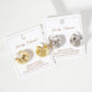 Textured 18mm Sphere Brass Hoop Earrings