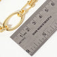 Three Oval-Shaped Accents 5mm Wheat-Chain Necklace