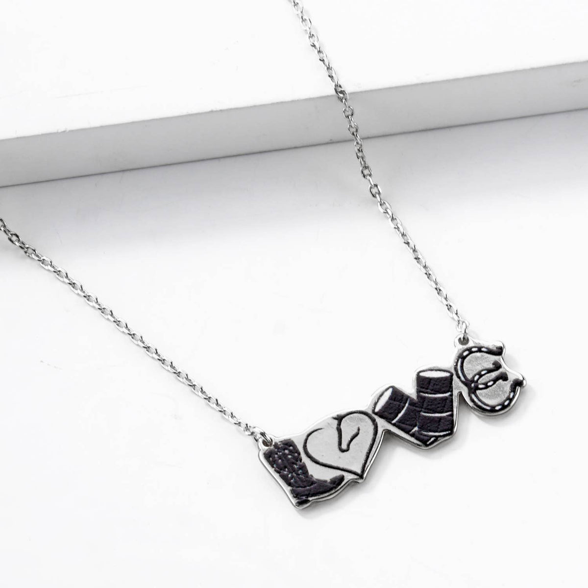 Western Equine "LOVE" Pendant Necklace