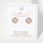 Pave-Set Cubic-Zirconia 11mm Quatrefoil Stud Earrings