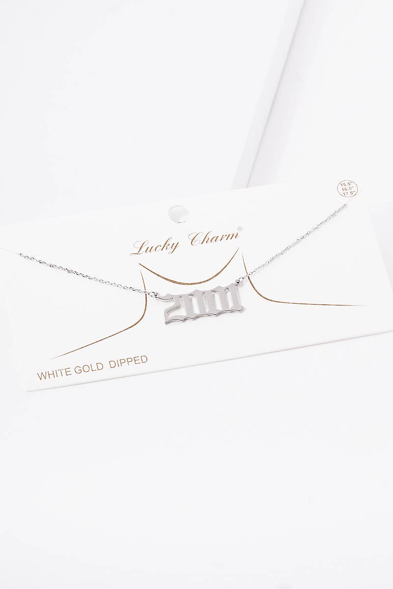 Gold Plated Birth Year Necklace