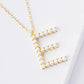 Gold Plated Pearl Initial Necklace