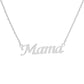 Gold Plated Script Letter Mama Necklace