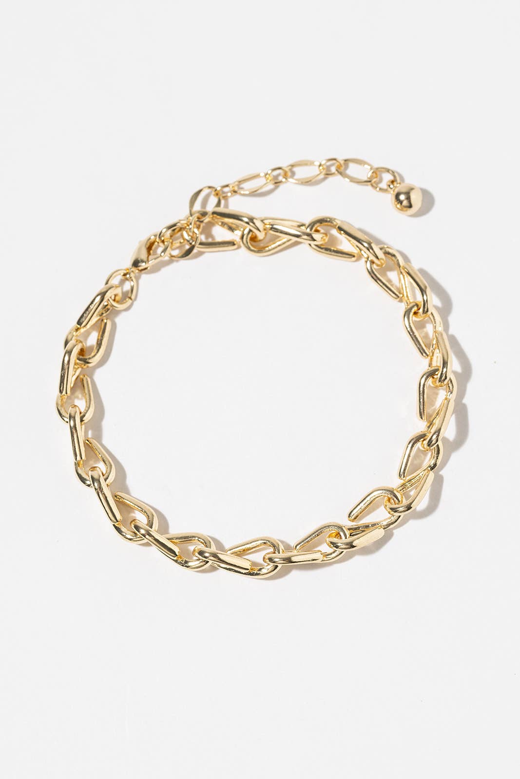 Chunky Twisted Link Chain Anklet - Gold & Silver Dipped