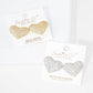 Gold Cubic Embedded Heart Shaped Stud Earrings