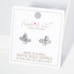 18K Gold Dipped Square CZ Embedded X Stud Earrings