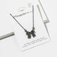 Enamel Crystal Bow Pendant Necklace – Pavé Bow on Chain