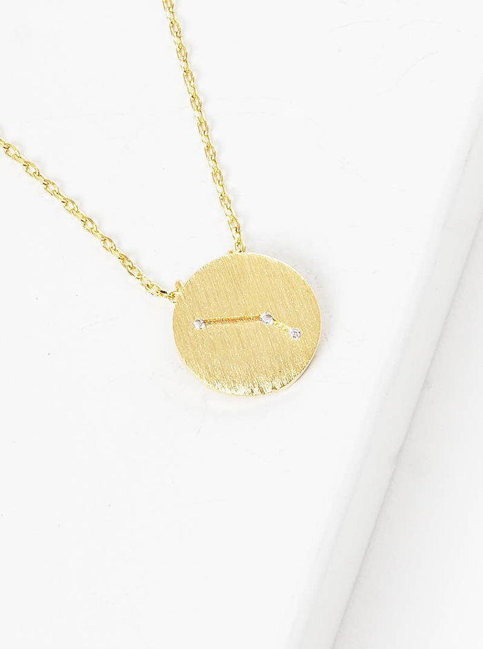 Gold Zodiac Coin Necklace