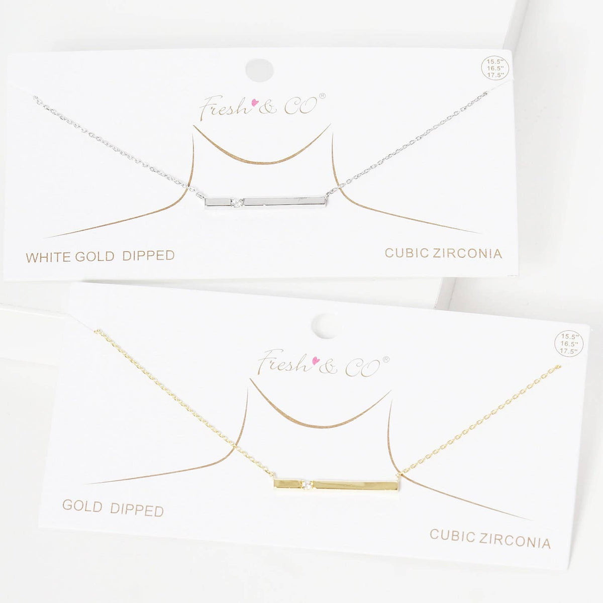 Gold Plated Thin Bar Necklace