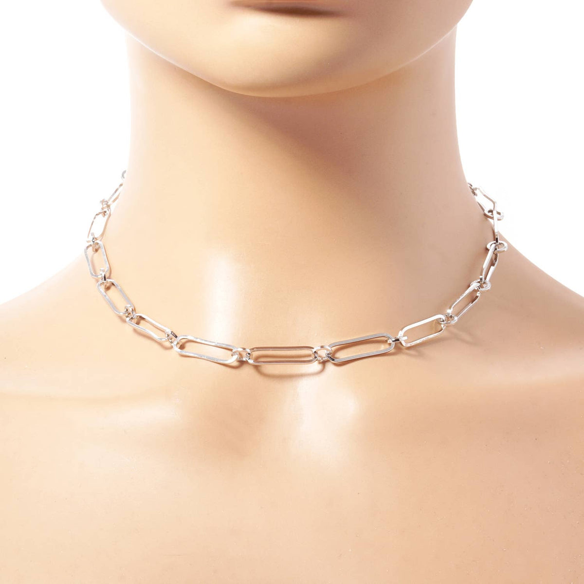 Delicate Paperclip Link Chain Necklace