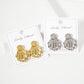 Sea-Life-Theme Ball-Texture Shell Design Post Earrings