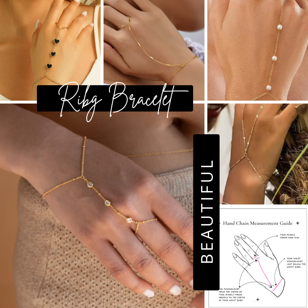 4mm Link-Chain 18K-Gold-Dipped Brass Hand-Chain Bracelet