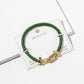 Braided Leather Horseshoe Bracelet
