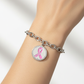 Pink Ribbon "Fighter" Breast Cancer Awareness Magnetic Clasp