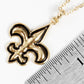 Gold Plated Fleur De Lis Charm Necklace