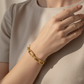 Textured U-Link Chain Bracelet
