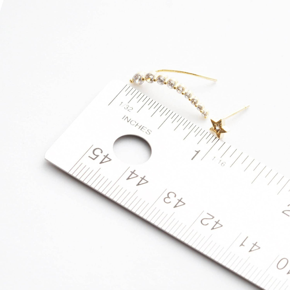 Gold Celestial Ear Jacket Earrings