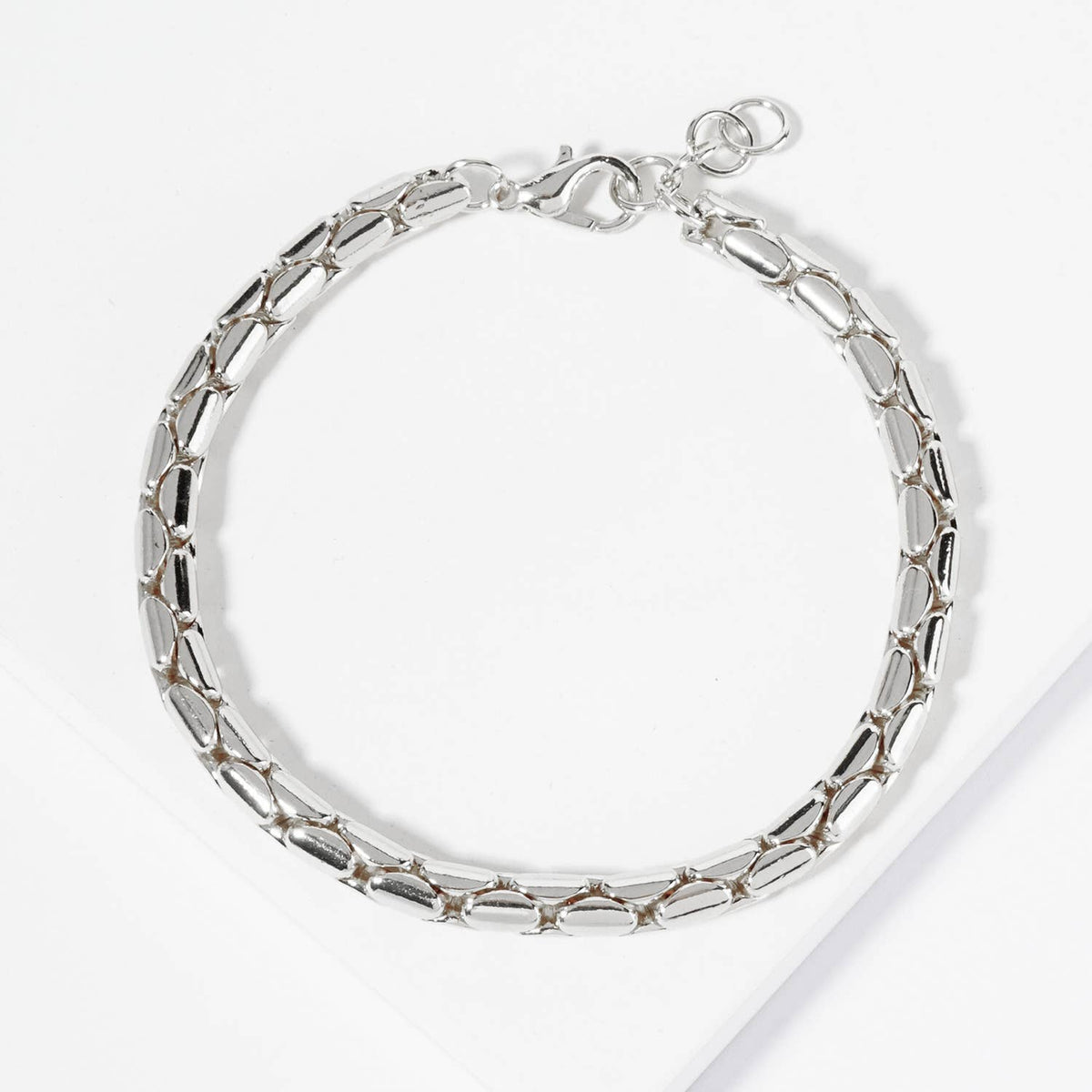 18K Gold Dipped Tube Link Chain Bracelet