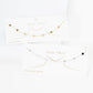 Gold Plated Chain w/ Dangling Clovers Necklace