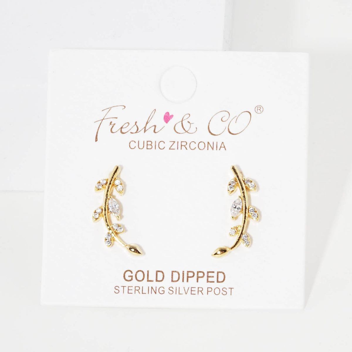 Cubic Zirconia Vine Ear Crawlers