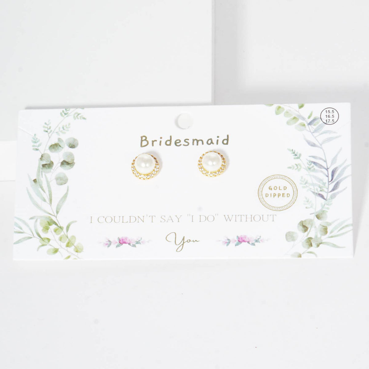 Pearl & Crystal Halo Bridesmaid Stud Earrings
