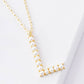Gold Plated Pearl Initial Necklace