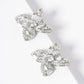 Dainty Cubic Zirconia Flower Stud Earrings