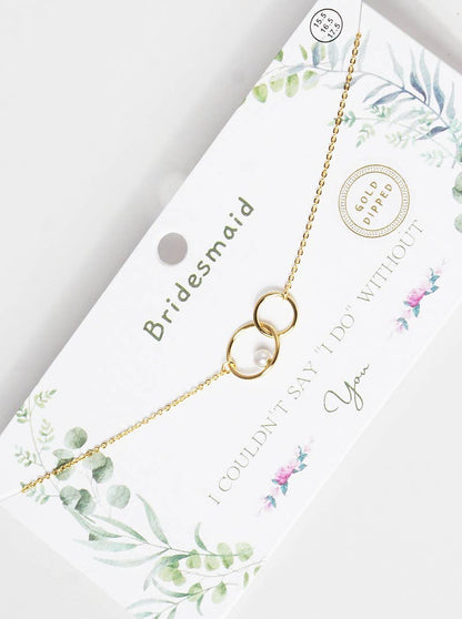 Interlocking Circle Pearl Necklace