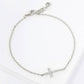 Minimalist Pavé Cross Charm Bracelet