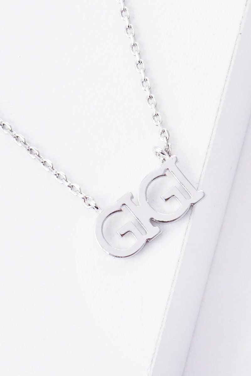 Gold Gigi Text Necklace