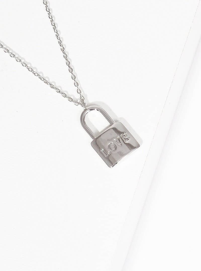 Gold Plated Love Lock Necklace