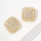 Freshwater Pearl Outline Stud Earrings