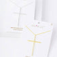 Gold Cubic Cross Pendant Necklace