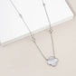13mm Quatrefoil Pendant CZ Stone Chain Necklace / 18K Gold