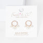 Gold Pearl Drop Huggie Earrings