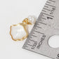 Gold Freshwater Pearl Seashell Dangle Earrings