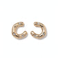 Starry C-Hoop Stud Earrings – Scattered Crystal C Curve