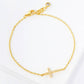 Minimalist Pavé Cross Charm Bracelet
