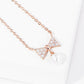 Dainty Bow and Pearl Bridesmaid Necklace
