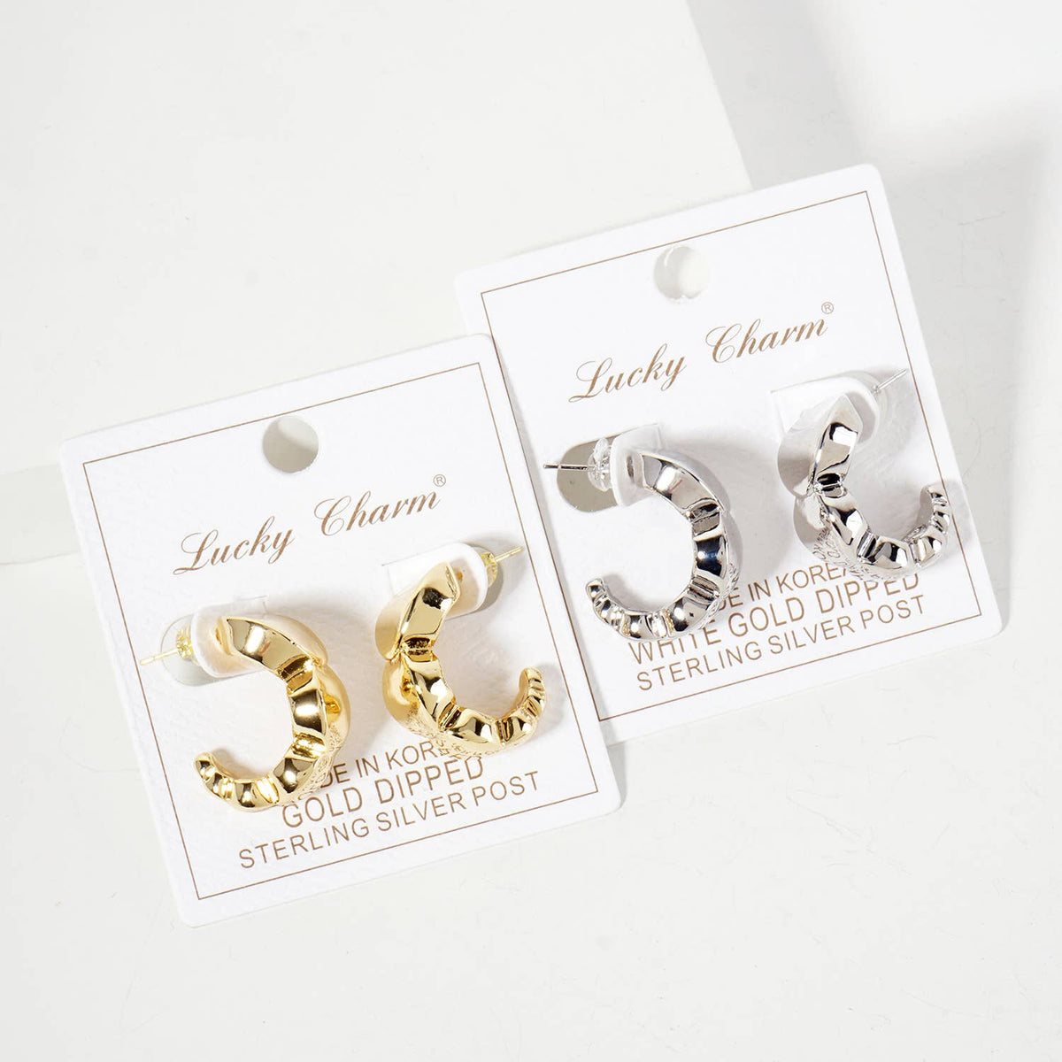 Polished Brass Graduated Ball-Shaped Hoop Earrings