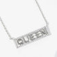 Gold Plated Queen Bar Necklace