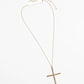 Crystal Cross Pendant Necklace – Gold & Silver Pavé Cross