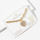 Pearl Heart Charm Bracelet with Magnetic Clasp