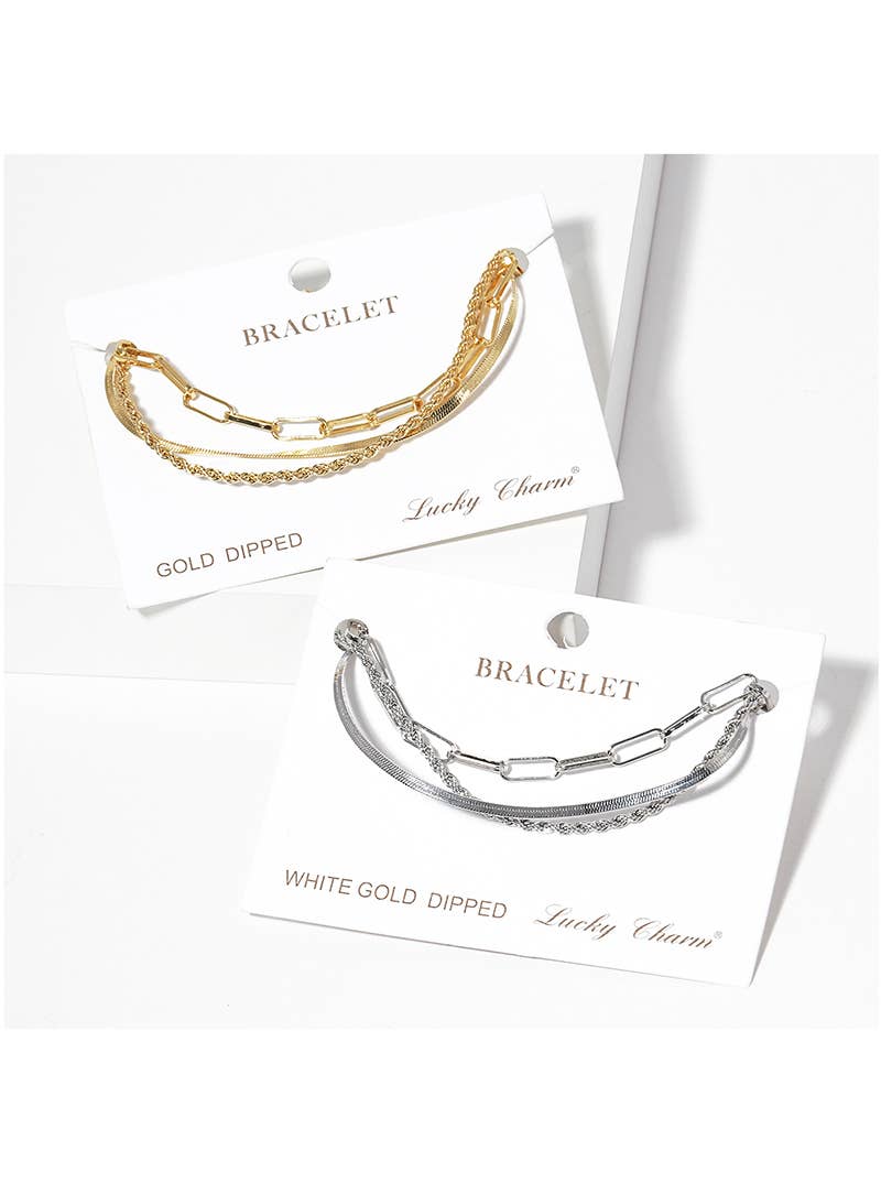 Minimalist Multi-Layered Chain Bracelet